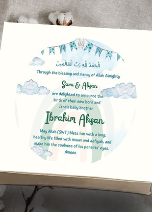 Baby Birth Announcement Boxes in Pakistan | Customized Methai & Sweet Boxes – Lowest Price