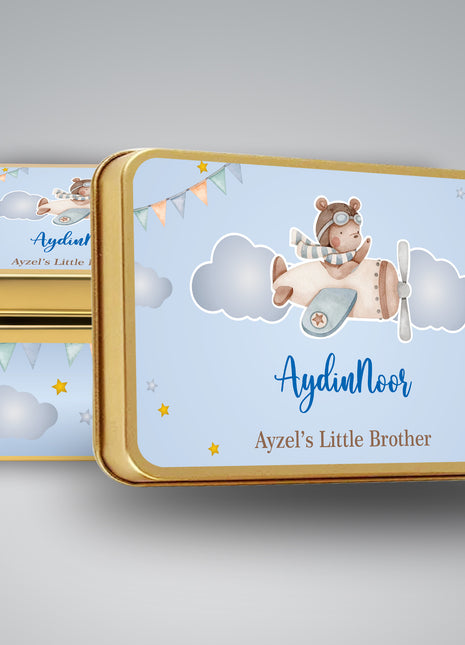Premium Birth Announcement Tin Boxes – Custom Printed Baby Arrival Gifts & Methie Boxes in Pakistan