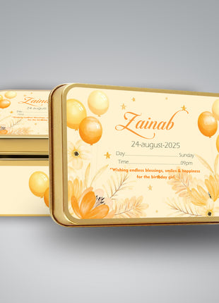 Premium Birth Announcement Tin Boxes – Custom Printed Baby Arrival Gifts & Methie Boxes in Pakistan