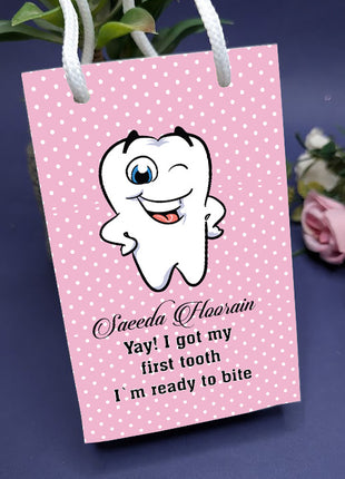 Customized First Tooth Goody Bags – Personalized Tooth Fairy Gift Bags
