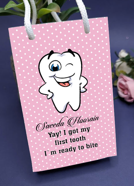 Customized First Tooth Goody Bags – Personalized Tooth Fairy Gift Bags