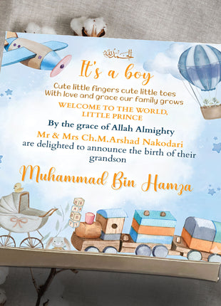 Baby Birth Announcement Boxes in Pakistan | Customized Methai & Sweet Boxes – Lowest Price