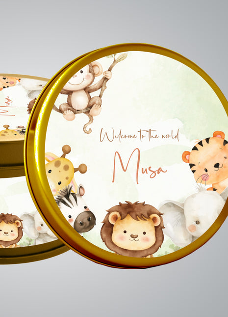 Premium Birth Announcement Tin Boxes – Custom Printed Baby Arrival Gifts & Methie Boxes in Pakistan
