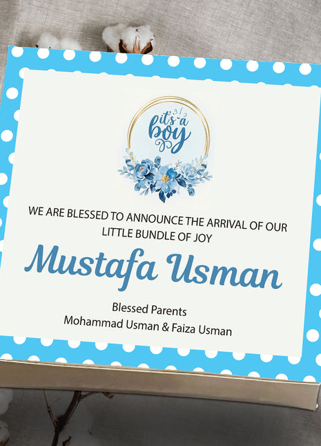 Baby Birth Announcement Boxes in Pakistan | Customized Methai & Sweet Boxes – Lowest Price
