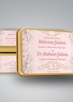 Premium Birth Announcement Tin Boxes – Custom Printed Baby Arrival Gifts & Methie Boxes in Pakistan