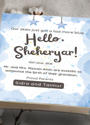 Baby Birth Announcement Boxes in Pakistan | Customized Methai & Sweet Boxes – Lowest Price