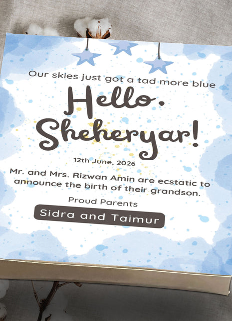 Baby Birth Announcement Boxes in Pakistan | Customized Methai & Sweet Boxes – Lowest Price