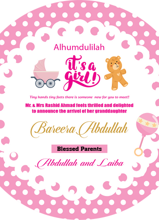 Premium Birth Announcement Tin Boxes – Custom Printed Baby Arrival Gifts & Methie Boxes in Pakistan