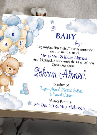 Baby Birth Announcement Boxes in Pakistan | Customized Methai & Sweet Boxes – Lowest Price