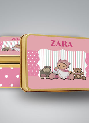 Premium Birth Announcement Tin Boxes – Custom Printed Baby Arrival Gifts & Methie Boxes in Pakistan