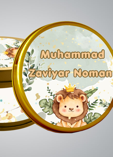 Premium Birth Announcement Tin Boxes – Custom Printed Baby Arrival Gifts & Methie Boxes in Pakistan