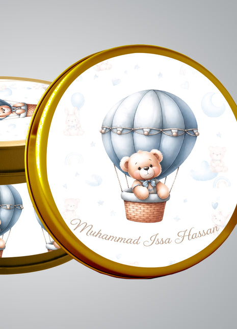 Premium Birth Announcement Tin Boxes – Custom Printed Baby Arrival Gifts & Methie Boxes in Pakistan