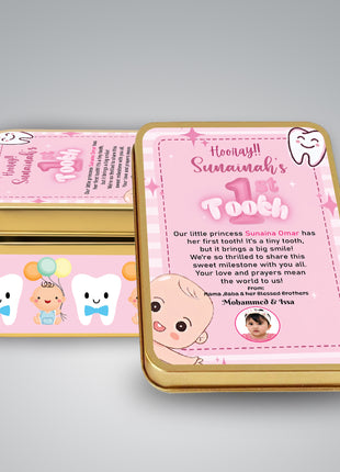 Premium Birth Announcement Tin Boxes – Custom Printed Baby Arrival Gifts & Methie Boxes in Pakistan