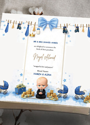 Baby Birth Announcement Boxes in Pakistan | Customized Methai & Sweet Boxes – Lowest Price