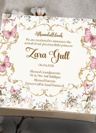 Baby Birth Announcement Boxes in Pakistan | Customized Methai & Sweet Boxes – Lowest Price