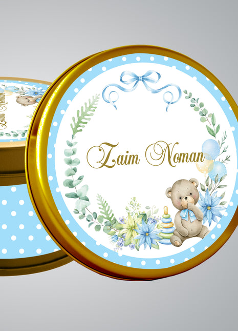 Premium Birth Announcement Tin Boxes – Custom Printed Baby Arrival Gifts & Methie Boxes in Pakistan