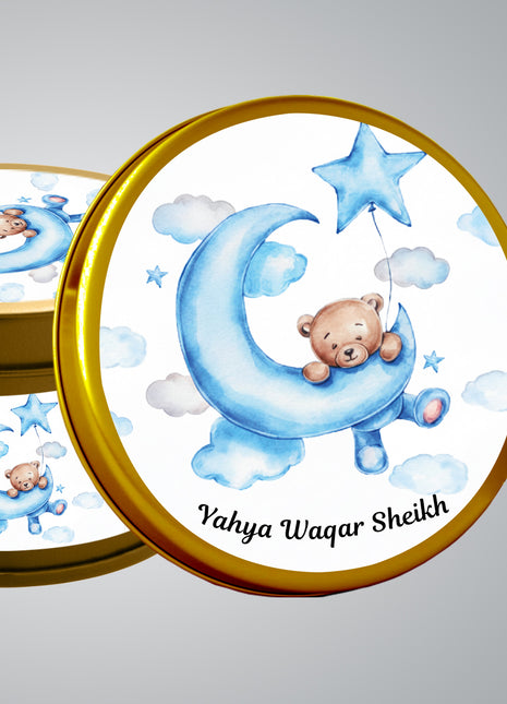 Premium Birth Announcement Tin Boxes – Custom Printed Baby Arrival Gifts & Methie Boxes in Pakistan
