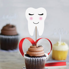 Collection image for: First Tooth Cupcake Topper With Stick