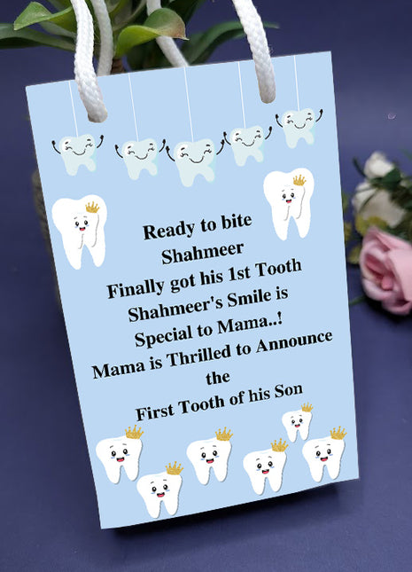 Customized First Tooth Goody Bags – Personalized Tooth Fairy Gift Bags