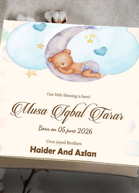Baby Birth Announcement Boxes in Pakistan | Customized Methai & Sweet Boxes – Lowest Price