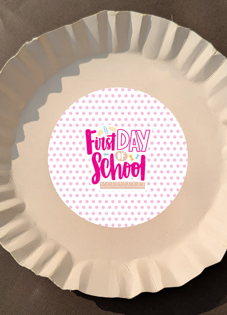 First Day at School Plates