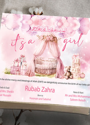 Baby Birth Announcement Boxes in Pakistan | Customized Methai & Sweet Boxes – Lowest Price