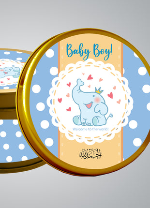 Premium Birth Announcement Tin Boxes – Custom Printed Baby Arrival Gifts & Methie Boxes in Pakistan