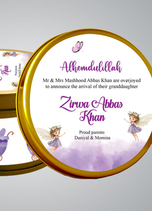 Premium Birth Announcement Tin Boxes – Custom Printed Baby Arrival Gifts & Methie Boxes in Pakistan