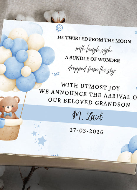 Baby Birth Announcement Boxes in Pakistan | Customized Methai & Sweet Boxes – Lowest Price