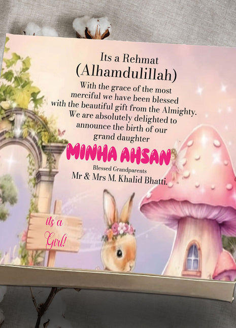 Baby Birth Announcement Boxes in Pakistan | Customized Methai & Sweet Boxes – Lowest Price