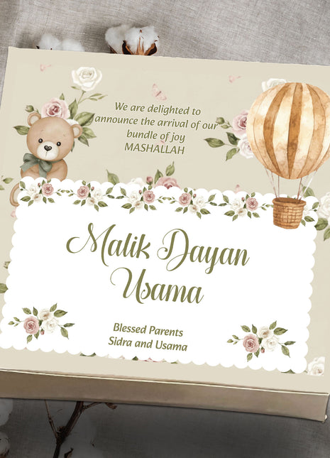 Baby Birth Announcement Boxes in Pakistan | Customized Methai & Sweet Boxes – Lowest Price