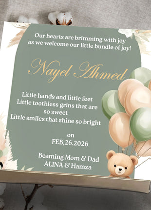 Baby Birth Announcement Boxes in Pakistan | Customized Methai & Sweet Boxes – Lowest Price