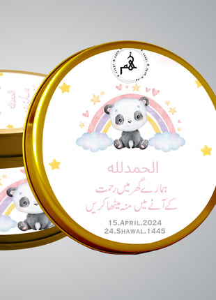 Premium Birth Announcement Tin Boxes – Custom Printed Baby Arrival Gifts & Methie Boxes in Pakistan