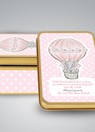Premium Birth Announcement Tin Boxes – Custom Printed Baby Arrival Gifts & Methie Boxes in Pakistan