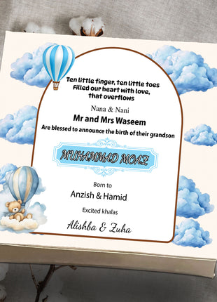 Baby Birth Announcement Boxes in Pakistan | Customized Methai & Sweet Boxes – Lowest Price