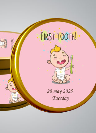 Customized First Tooth Tin Boxes – Premium Metal Giveaway Boxes