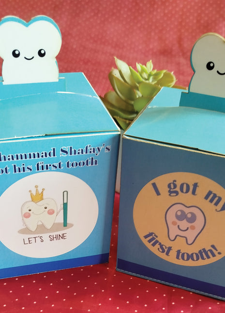 Customized First Tooth Goody Boxes