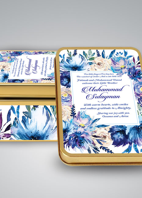 Premium Birth Announcement Tin Boxes – Custom Printed Baby Arrival Gifts & Methie Boxes in Pakistan