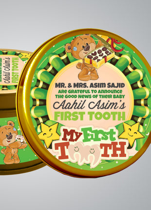 Premium Birth Announcement Tin Boxes – Custom Printed Baby Arrival Gifts & Methie Boxes in Pakistan
