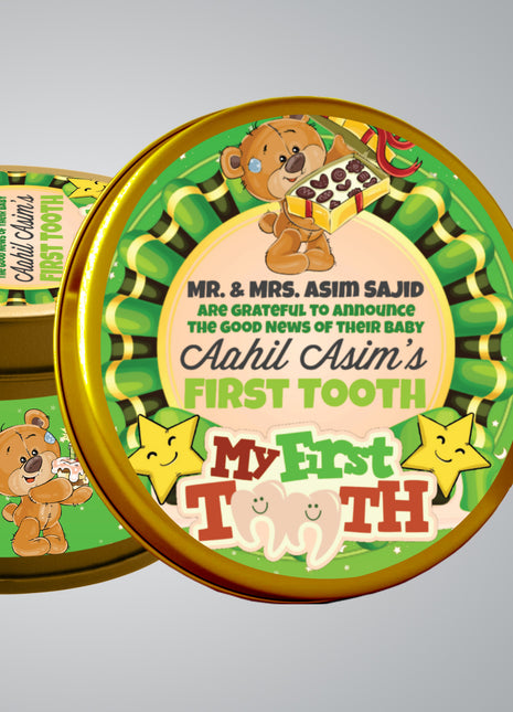 Premium Birth Announcement Tin Boxes – Custom Printed Baby Arrival Gifts & Methie Boxes in Pakistan