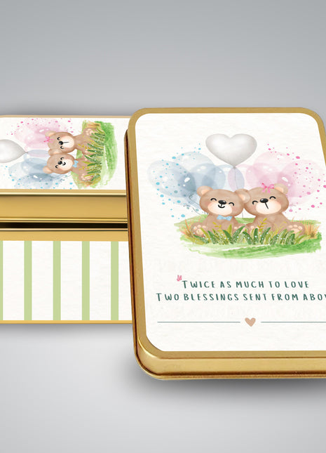 Premium Birth Announcement Tin Boxes – Custom Printed Baby Arrival Gifts & Methie Boxes in Pakistan