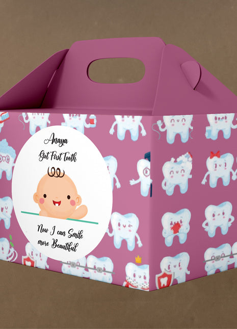 Customized First Tooth Goody Boxes