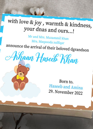 Baby Birth Announcement Boxes in Pakistan | Customized Methai & Sweet Boxes – Lowest Price