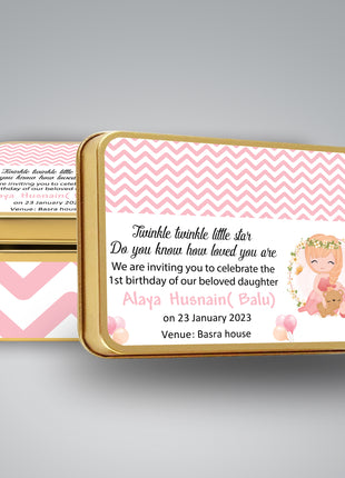Premium Birth Announcement Tin Boxes – Custom Printed Baby Arrival Gifts & Methie Boxes in Pakistan