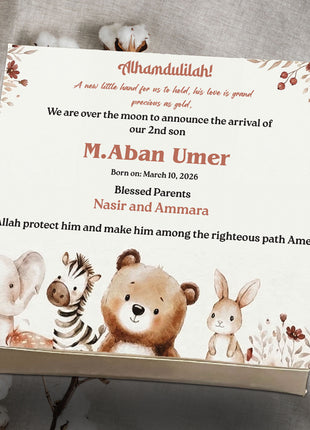 Baby Birth Announcement Boxes in Pakistan | Customized Methai & Sweet Boxes – Lowest Price
