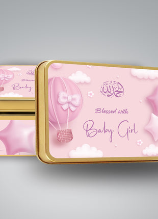 Premium Birth Announcement Tin Boxes – Custom Printed Baby Arrival Gifts & Methie Boxes in Pakistan