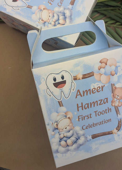 Customized First Tooth Goody Boxes