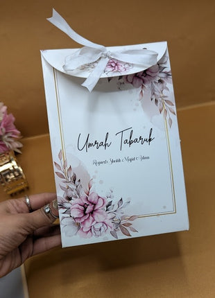 Hajj and Umrah Tabarruk Gift Bags - Flap Style - Customizable | Affordable | Fast Delivery
