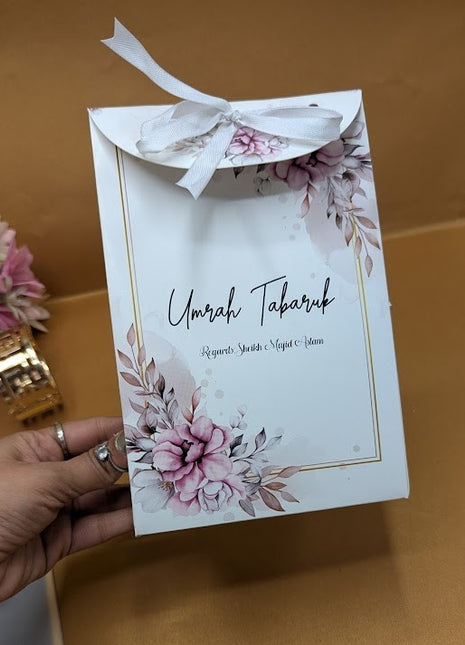 Hajj and Umrah Tabarruk Gift Bags - Flap Style - Customizable | Affordable | Fast Delivery