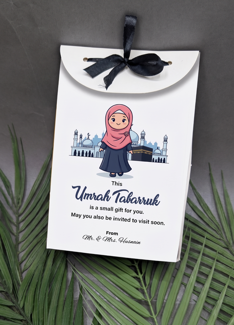 Hajj and Umrah Tabarruk Gift Bags - Flap Style - Customizable | Affordable | Fast Delivery